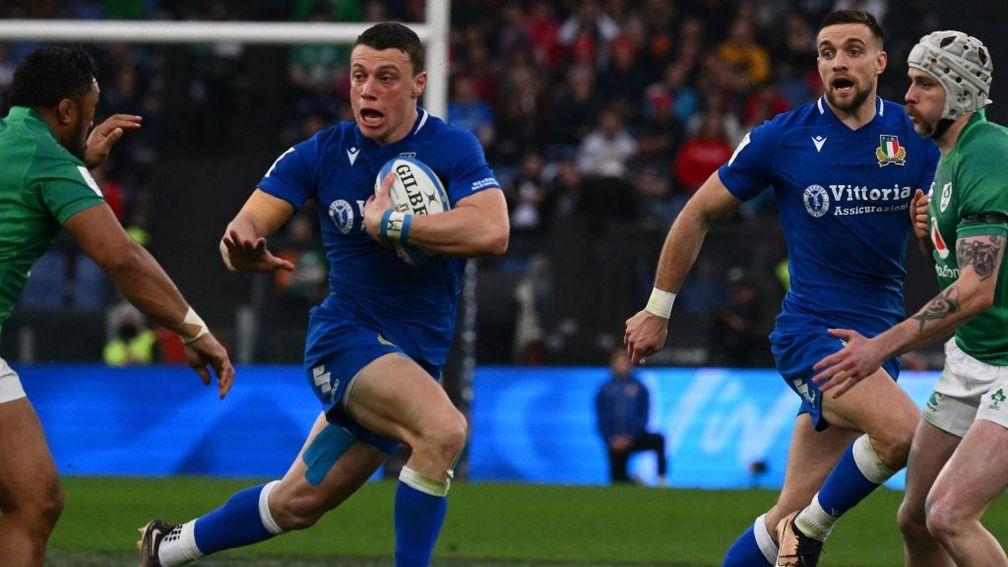 Italy's fit-again fly-half Paolo Garbisi was excellent in the round three clash with Ireland 
