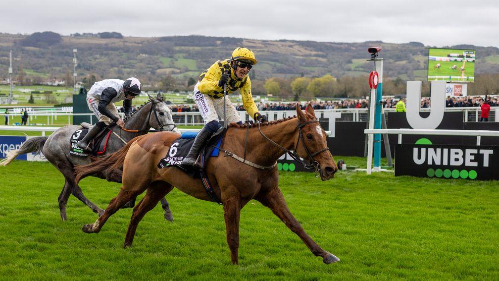 State Man and Paul Townend cross the line in the Champion Hurdle
