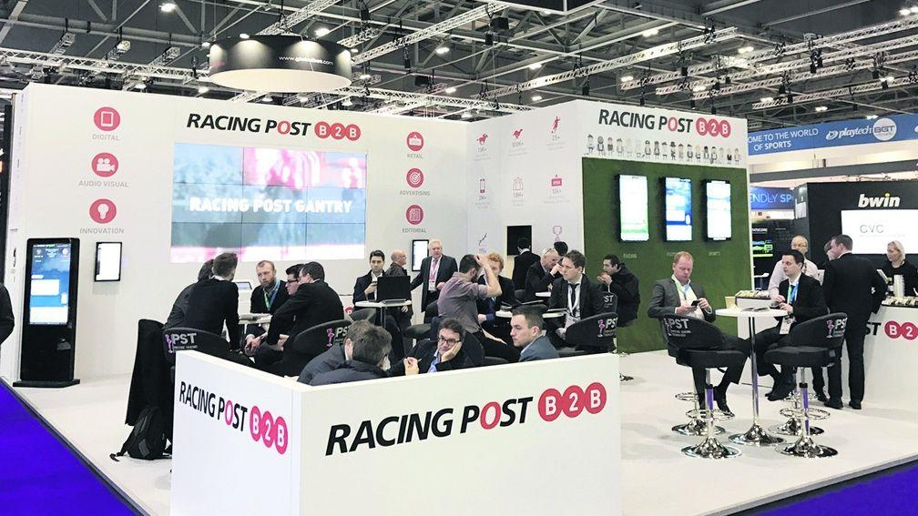 The Racing Post B2B stand at Ice