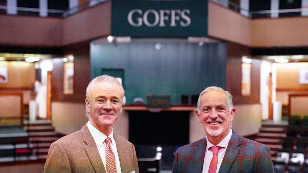 Henry Beeby and Tim Husbands announce the sponsorship of the Goffs Arkle Novice Chase at the Dublin Racing Festival