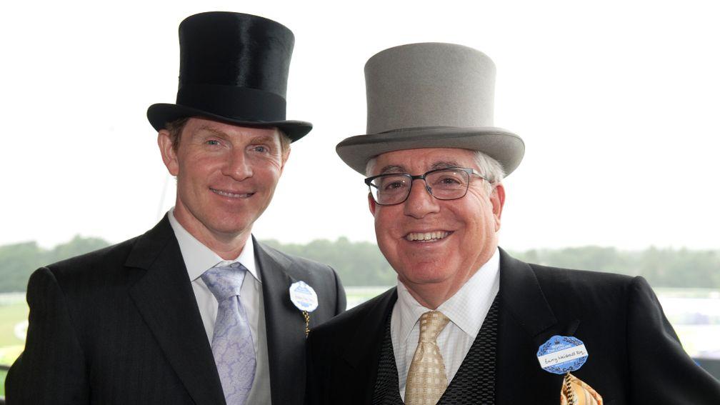 Bobby Flay (left) with Barry Weisbord at Royal Ascot