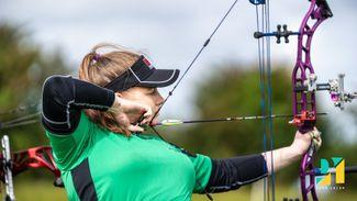 Kerrie Leonard hitting the target in more than one sport