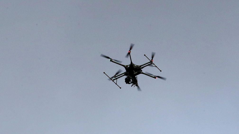 Clonmel Thurs 12 November 2020Drone flying over the track during racingPhoto.carolinenorris.ie