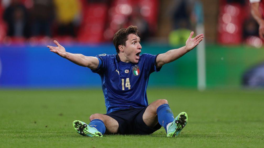 Federico Chiesa scored for Italy in extra-time against last-16 opponents Austria