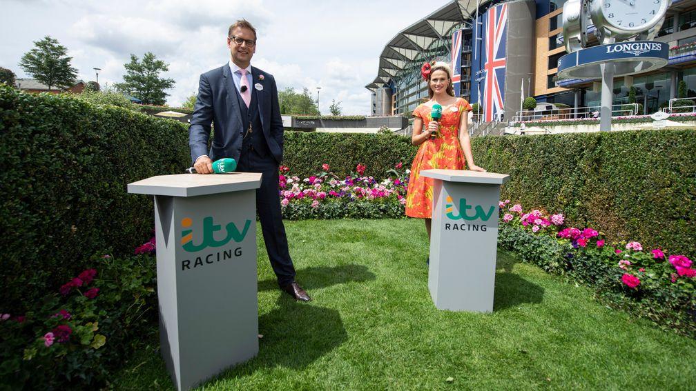 ITV presenters Ed Chamberlin and Francesca CumaniAscot 17.6.20 Pic: Edward Whitaker / Racing Post