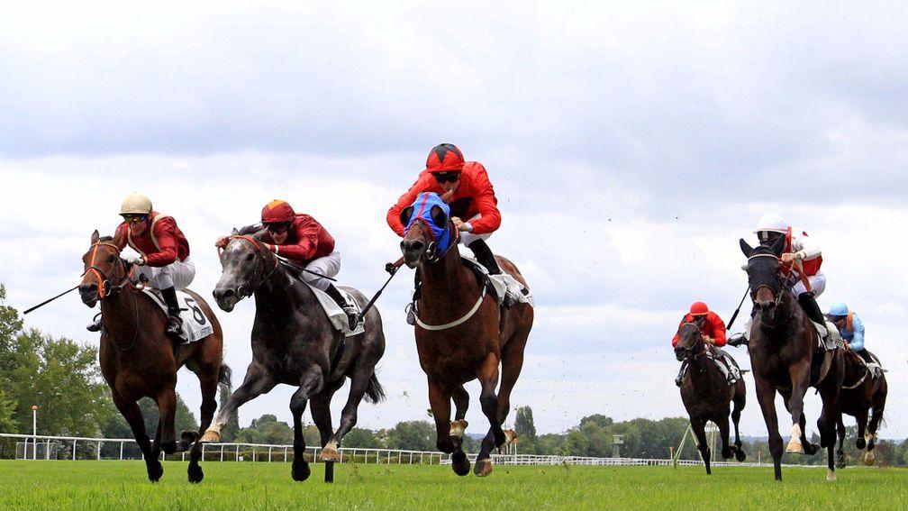 Connections of fourth-placed High Dream Milena (right, white sleeves) are to appeal against the decision to leave the placings unaltered in Sunday's Prix Robert Papin, won by Unfortunately (third left)