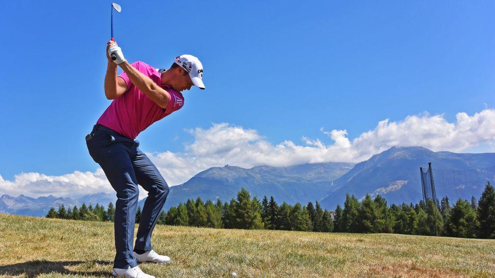 Danny Willett plays a shot on his way to winning the 2015 European Masters at Crans-sur-Sierre