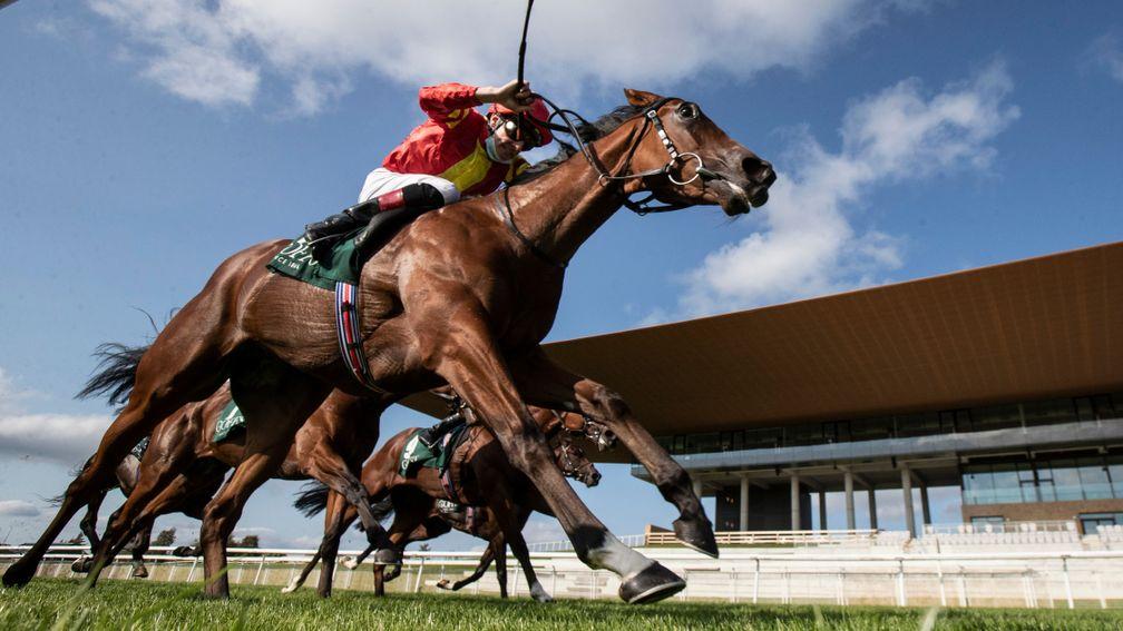 Racing in front of the new Curragh, the holding company for which is still trading at a loss