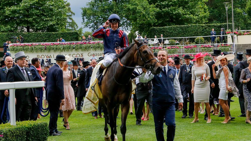 The Tin Man and Tom Queally after winning the Diamond Jubilee Stakes at Royal Ascot in 2017