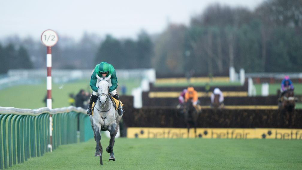 Bristol De Mai and Daryl Jacob win the Betfair Chase by 57 lengths