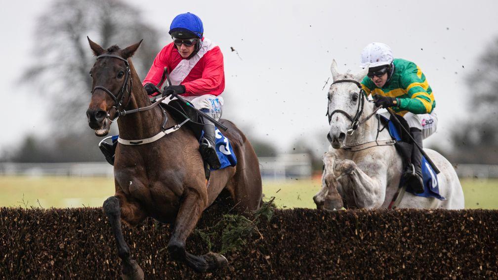 Allaho, pictured beating Elimay last month, won the Clonmel Grade 3 in 2019