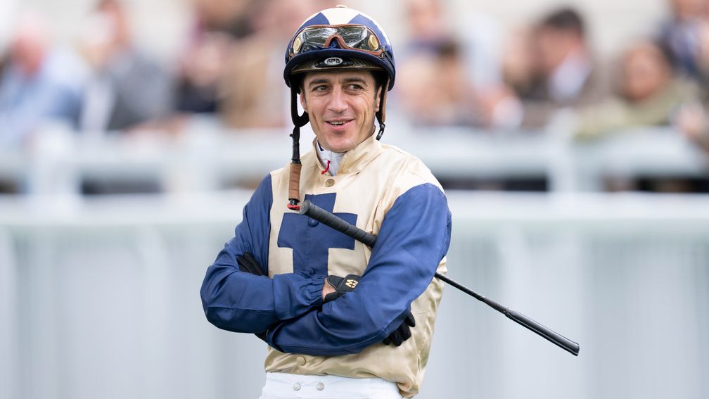 Christophe Soumillon before the Prix ChaudenayLongchamp 1.10.22 Pic: Edward Whitaker