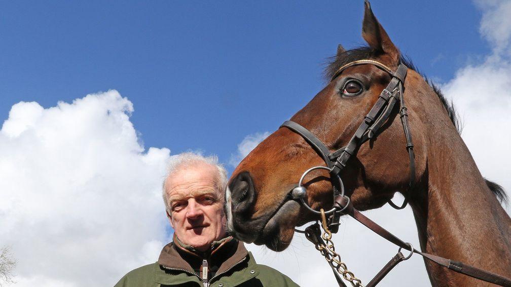 Douvan with Willie Mullins: 'He has been intermittently lame since we started doing more with him during the week'