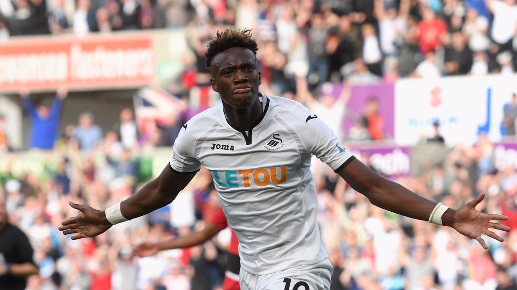 Swansea's Tammy Abraham is looking lively