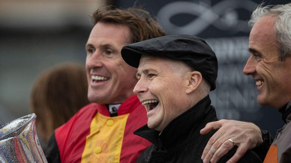A.P McCoy with Pat Smullen after winning the Pat Smullen Champions Race For Cancer Trials Ireland on Quizical The Curragh.Photo: Patrick McCann/Racing Post 15.09.2019