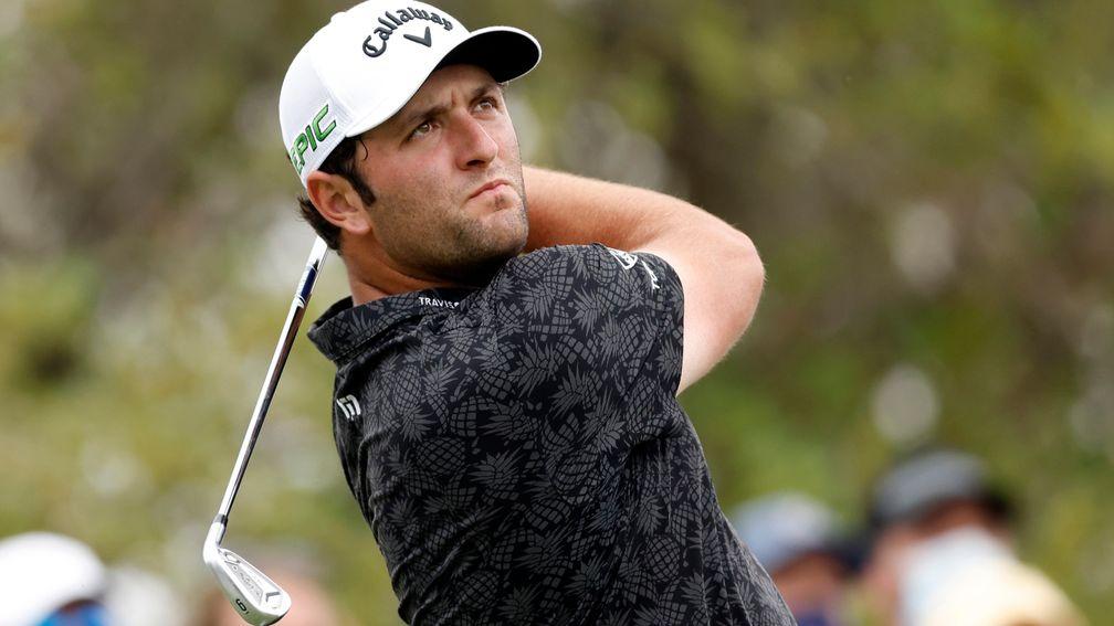Jon Rahm was six shots clear at the Memorial before his withdrawal
