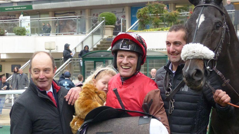 David Maxwell after winning the Grade 3 Prix Morgex at Auteuil aboard Cat Tiger