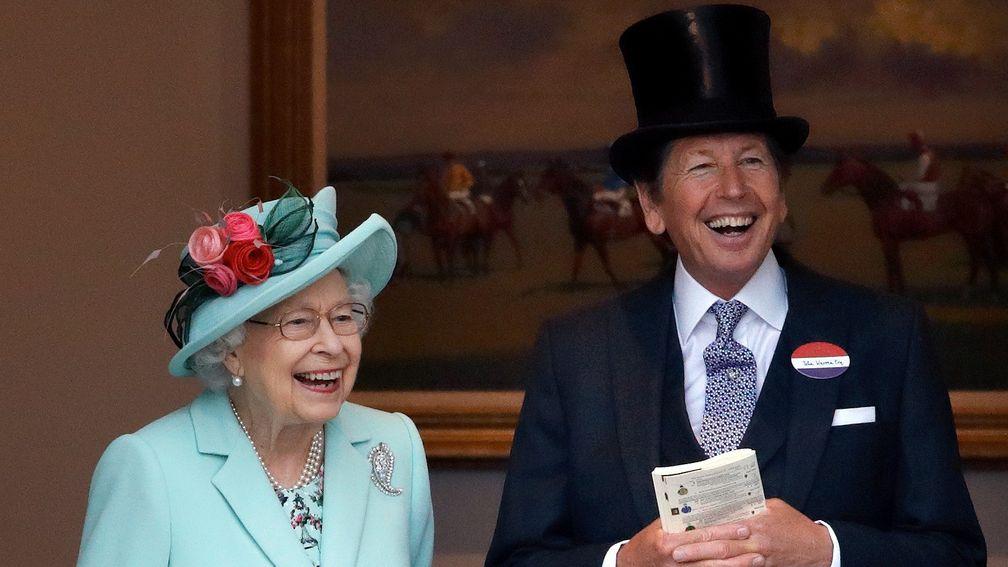 The Queen, pictured at Royal Ascot with her racing adviser John Warren