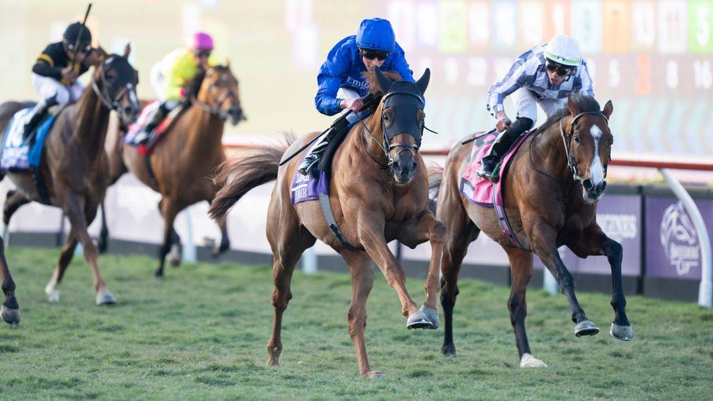 Yibir (blue): bids to get back to winning ways in the Princess of Wales's Stakes