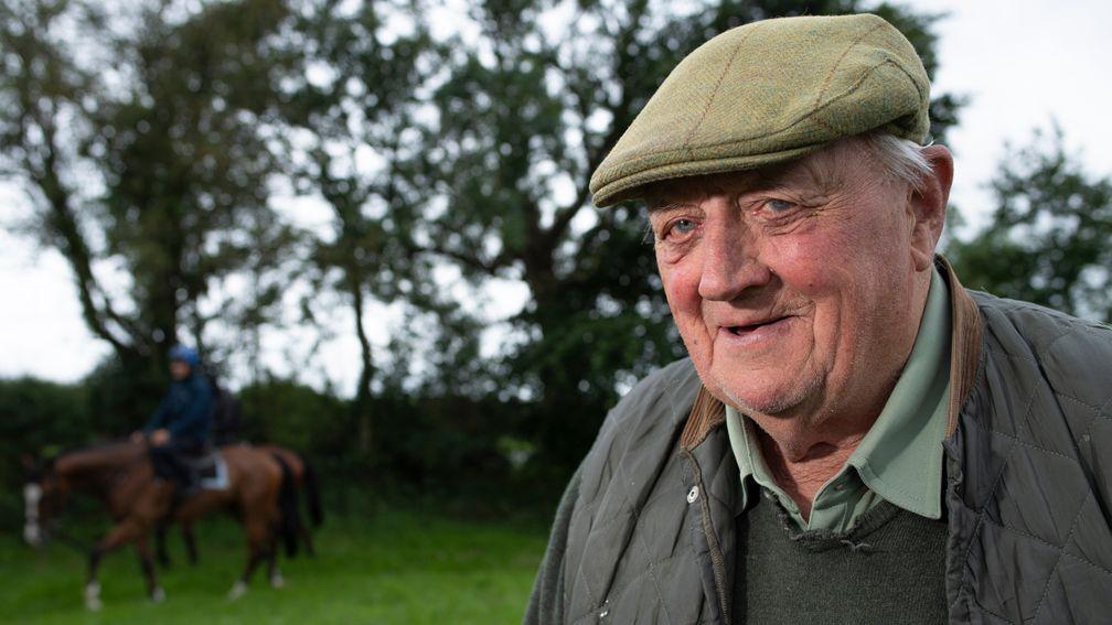 Legendary racehorse trainer Mick Easterby outside his farmhouse at New House Farm in Sheriff Hutton near York Pic: Edward Whitaker 30.6.20