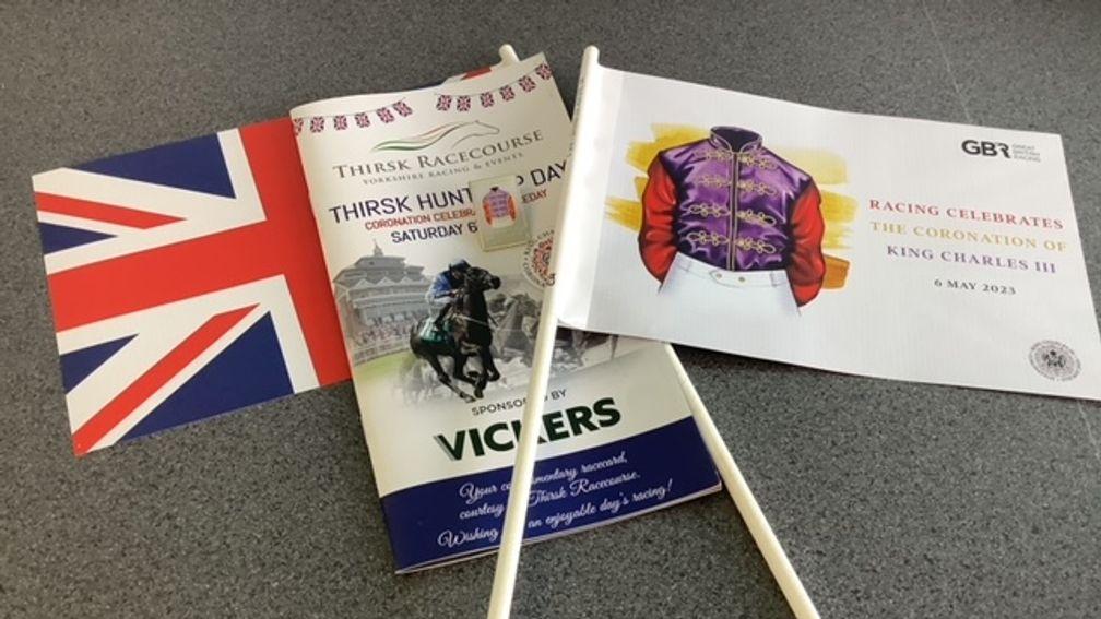 Thirsk racegoers received a commemorative badge, flag and racecard