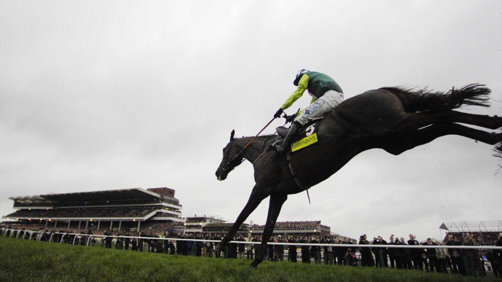 Denman and Sam Thomas clear the last in the 2008 Cheltenham Gold Cup