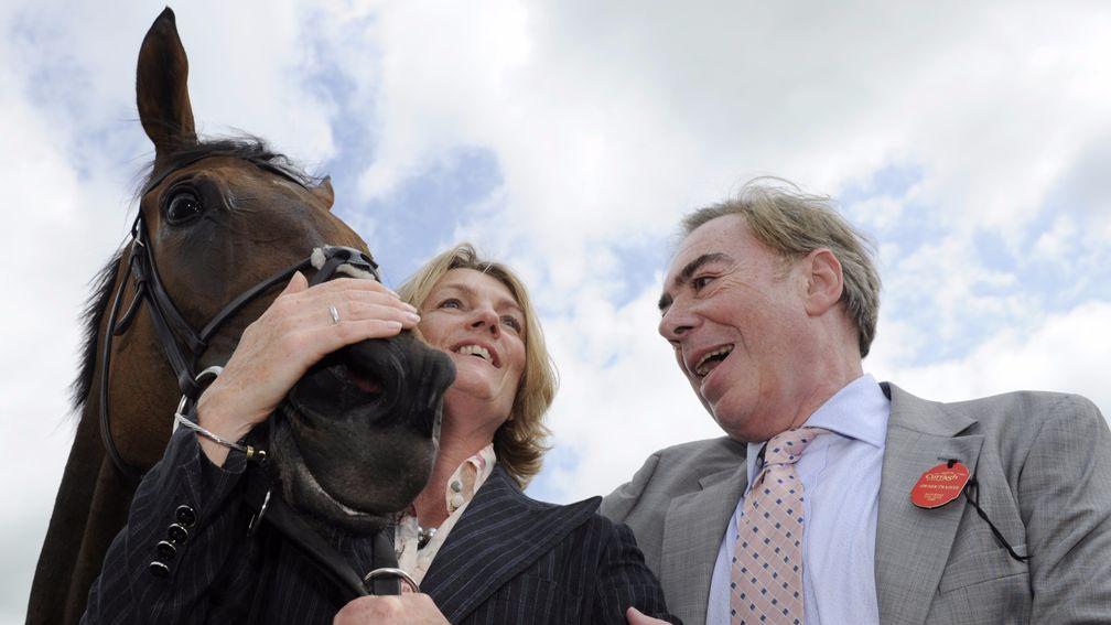 Lord and Lady Lloyd-Webber with their pride and joy Dar Re Mi