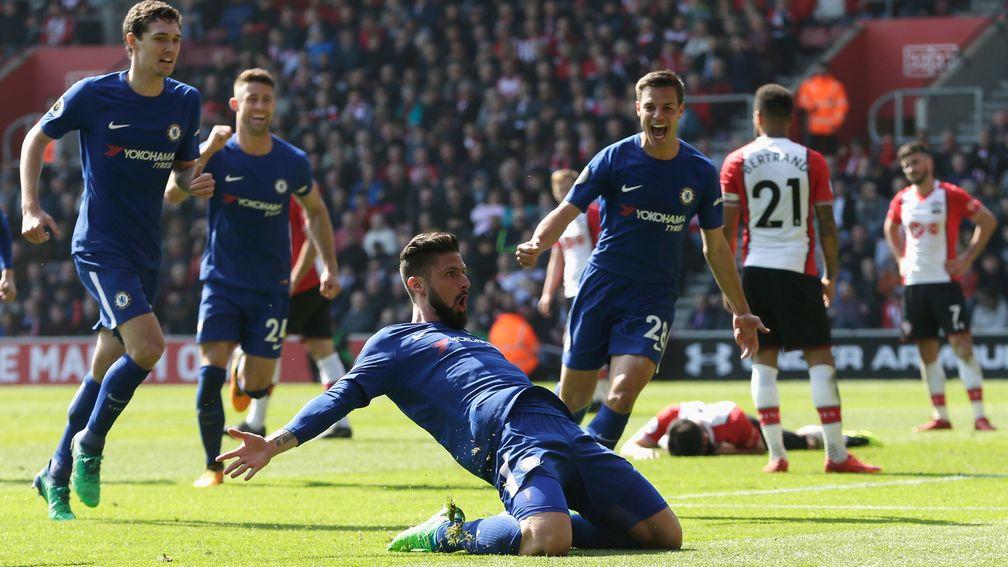 Olivier Giroud inspired a dramatic Chelsea comeback at Southampton
