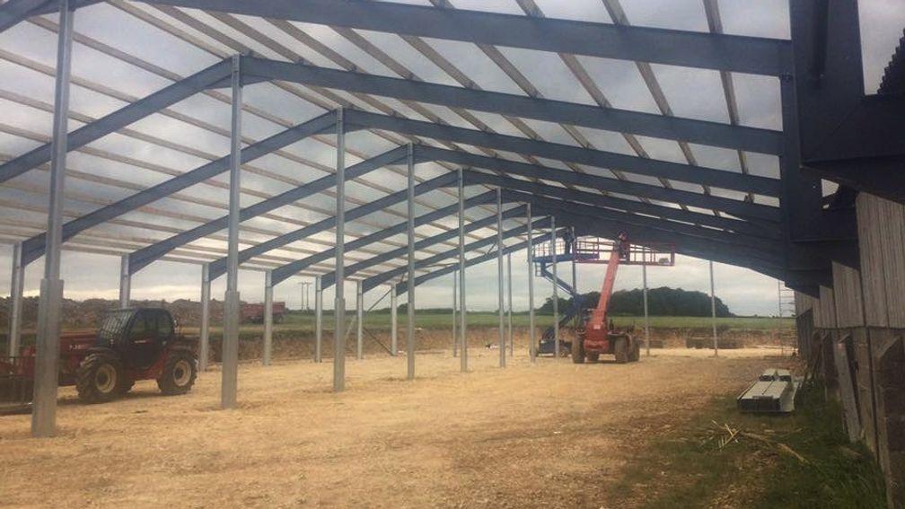 Big ambitions: the new barn taking shape at Colin Tizzard's Venn Farm yard