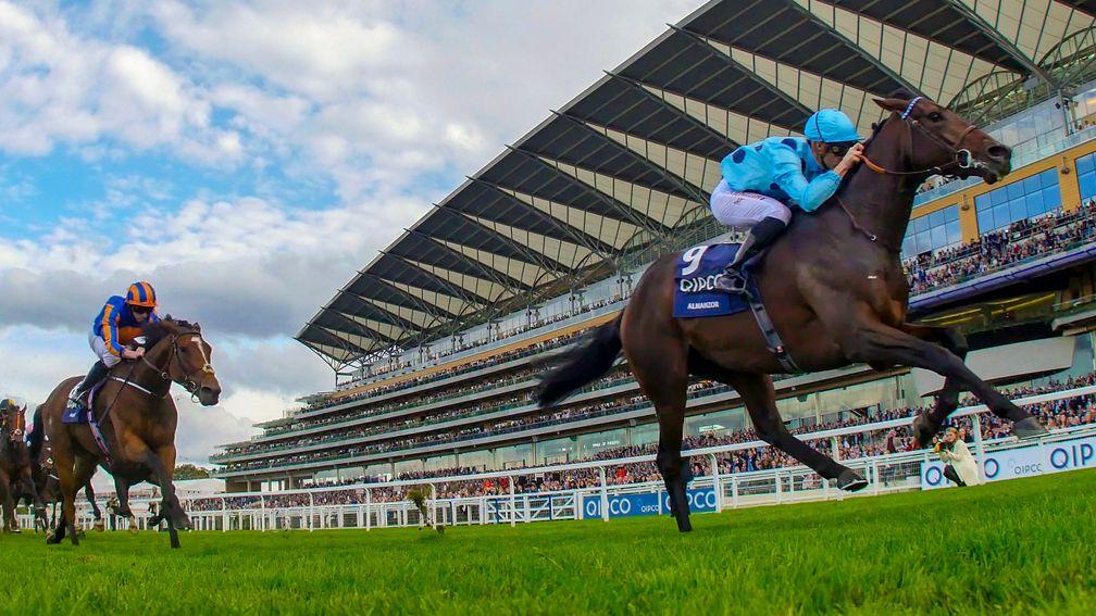 Almanzor: winning the Champions Stakes at Ascot last October