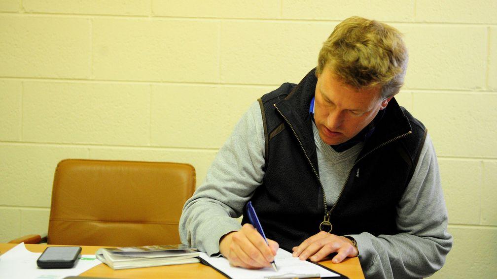 Blandford Bloodstock's Richard Brown signs for a €100,000 Camacho filly