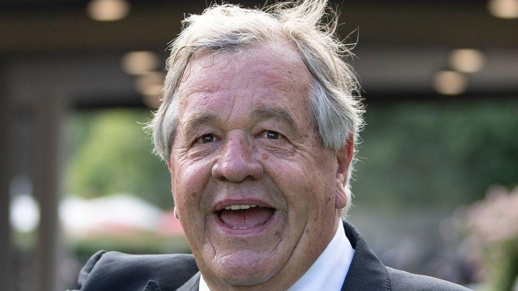 Sir Michael Stoute celebrates his 76th Royal Ascot winner after Poetâs Word had won the Prince Of Walesâs StakesAscot 20.6.18 Pic: Edward Whitaker