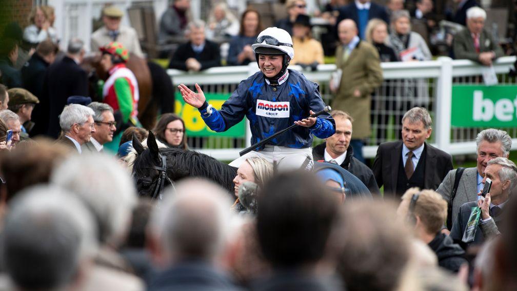 Still partners: Bryony Frost and Black Corton have been inseparable all season, despite a serious miscommunication at Wetherby in November