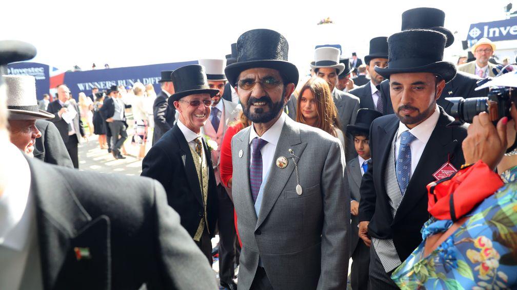 Sheikh Mohammed is all smiles after Masar's triumph