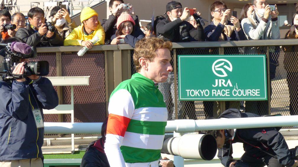 Ryan Moore after riding Corcovado to success at Tokyo on Saturday