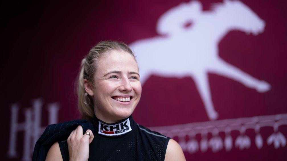 Saffie Osborne: pictured at Al Rayyan in Doha after riding a winner at Meydan on Friday