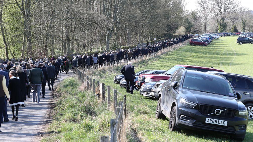 Hundreds of mourners attend the funeral of Sue Bradburne