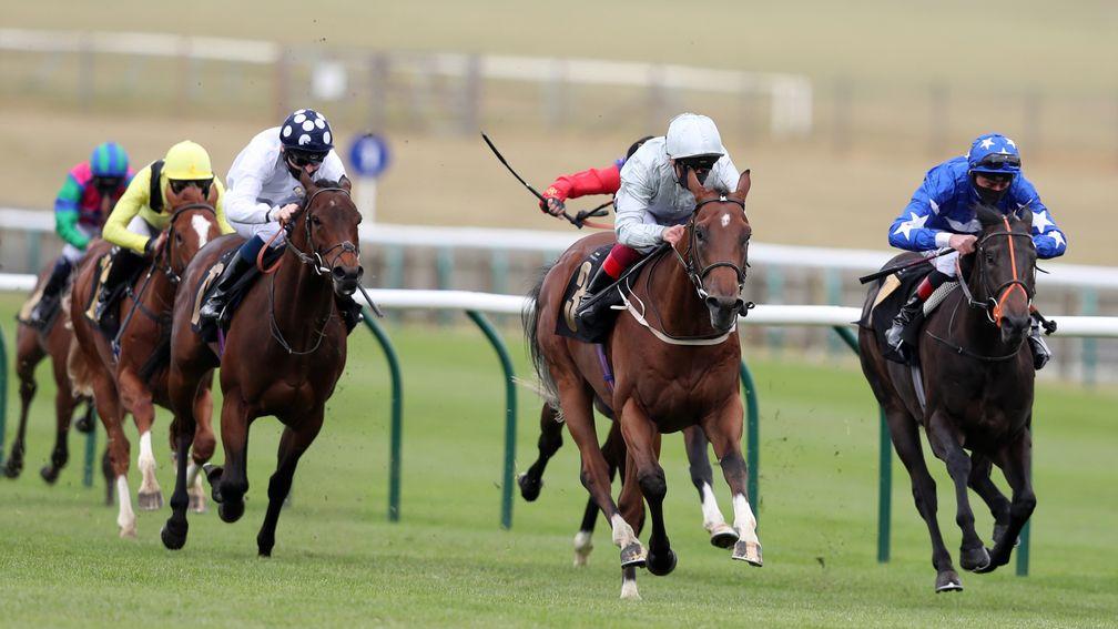 Eye Of Heaven breaks the 5f two-year-old course record at Newmarket