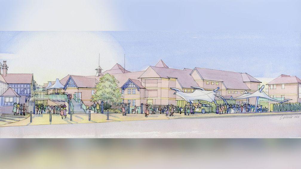 An artist's impression of the new-look approach to Chester racecourse