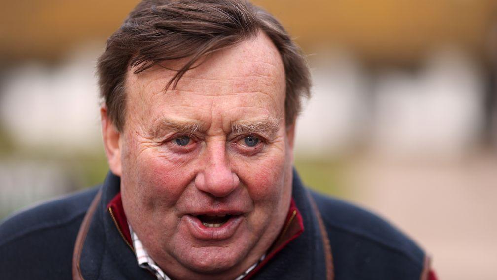 Nicky Henderson: saddles four runners in the Betfair Hurdle at Newbury
