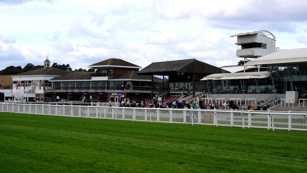 STRATFORD, ENGLAND - AUGUST 29: A general view of the grandstands at Stratford-upon-Avon racecourse on August 29, 2013 in Stratford, England. (Photo by Alan Crowhurst/Getty Images)