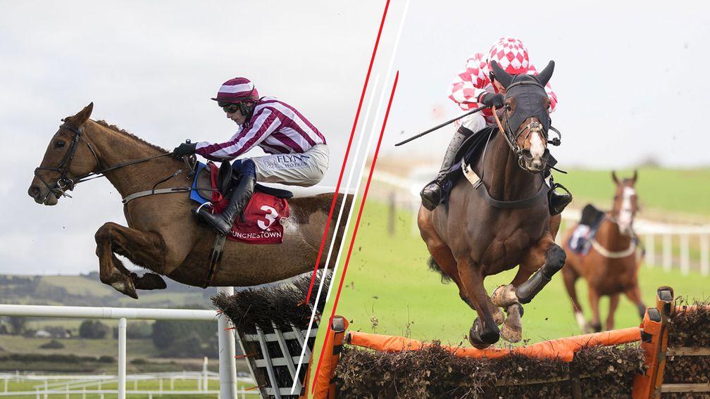 Diverge (left) and Bold Endeavour both put up strong shows in defeat at Cheltenham