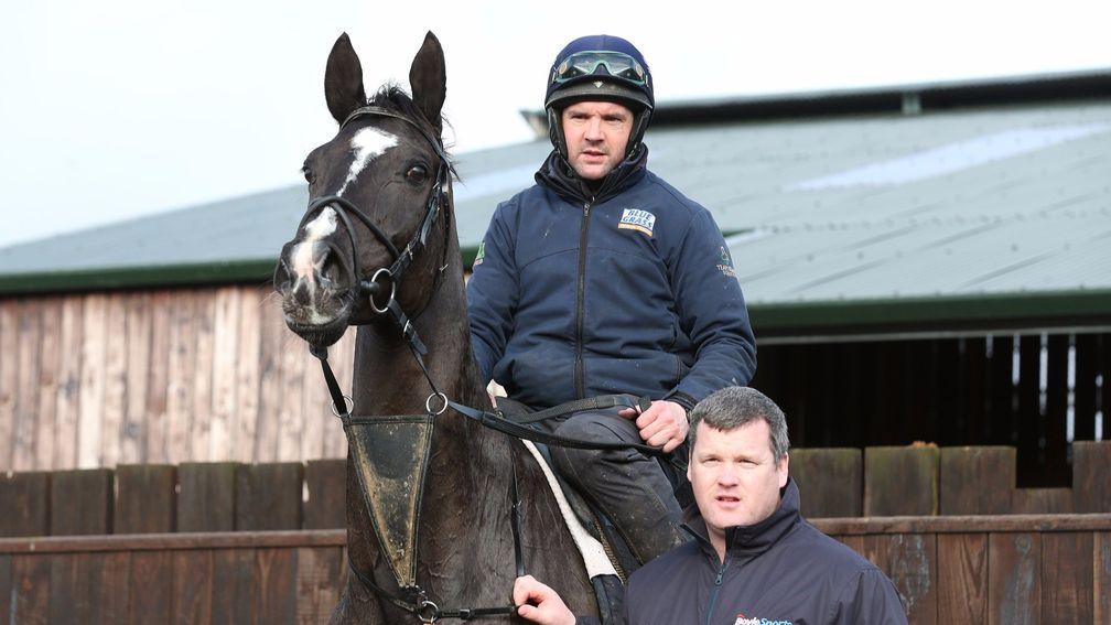 Simon McGonagle, pictured here on the 2016 Gold Cup winner Don Cossack, with Gordon Elliott