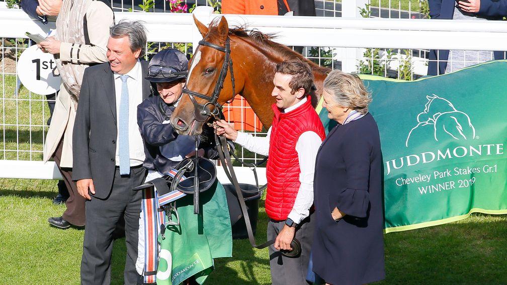 Millisle and connections after victory in the Cheveley Park Stakes