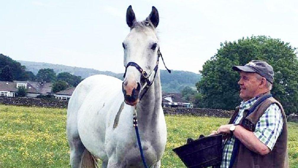 Silver Streak with his owner Les Fell