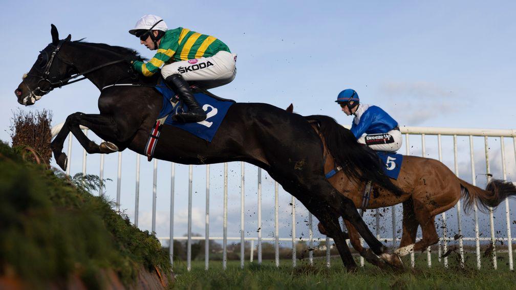Darasso and Mark Walsh en route to landing the Listed chase at Thurles on Thursday