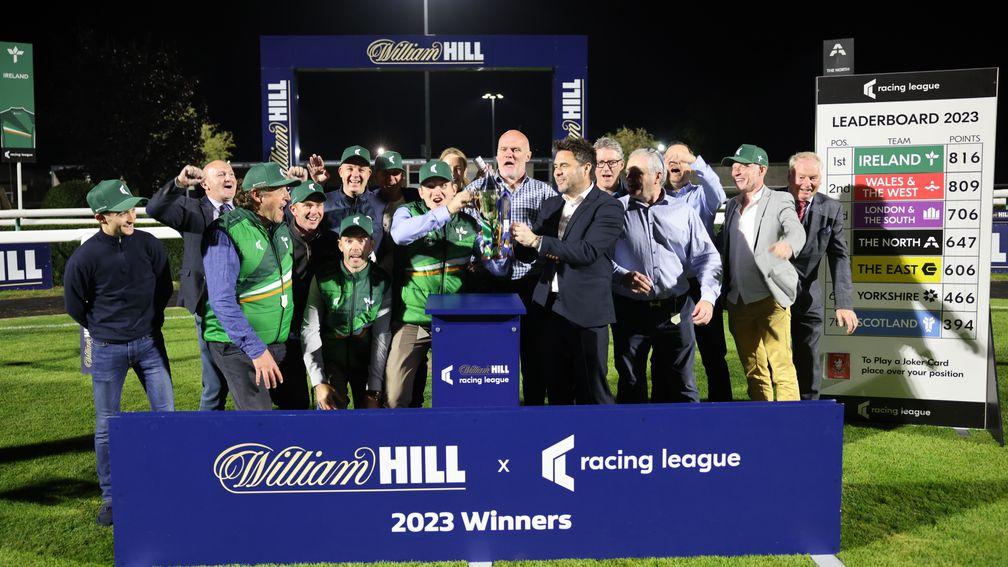 Ireland celebrate winning the Racing League