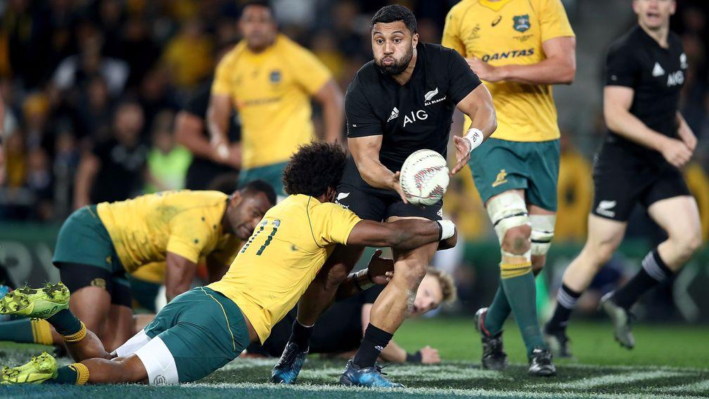 All Blacks fly-half Lima Sopoaga in action against Australia