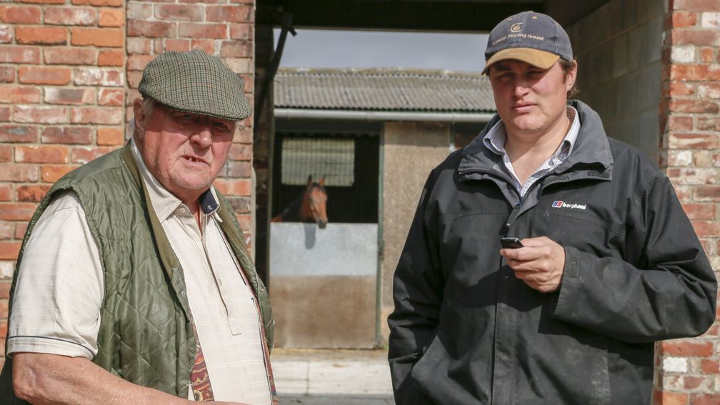 Mick Easterby with his son David at home in Yorkshire