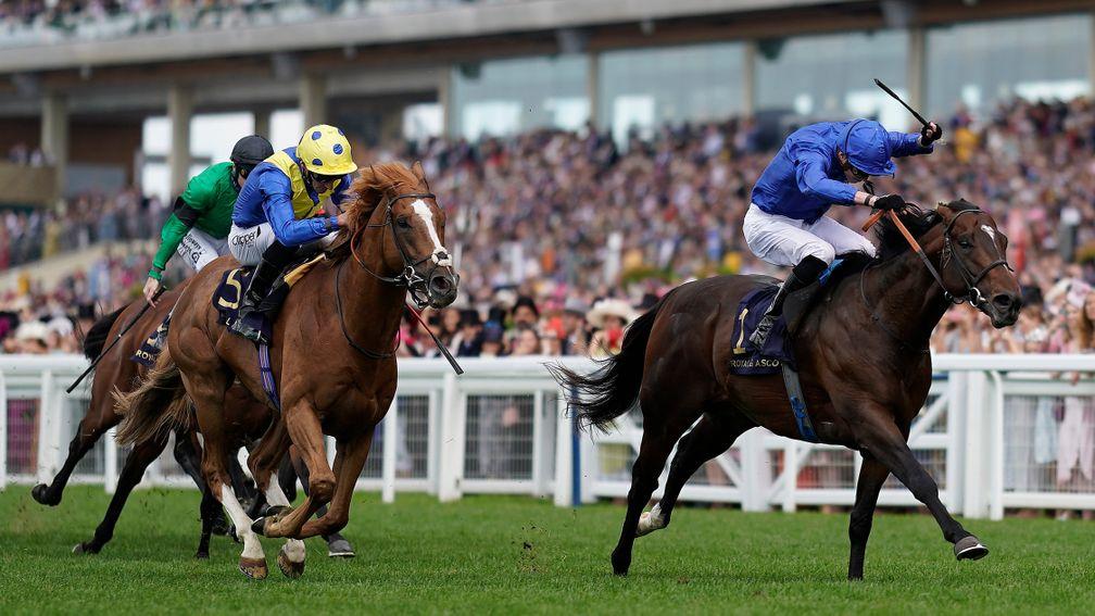 Blue Point (right): completed a Royal Ascot double in the Diamond Jubilee on Saturday